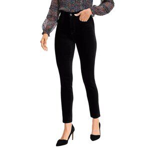 Ann Taylor LOFT High Rise Velvet Skinny Pants in‎ Black Size 25/0